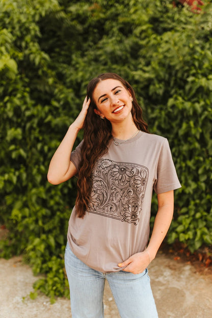 Sunflower Engraved Graphic TeePebbleS