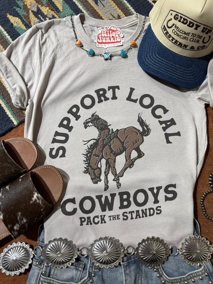 Support Local Cowboys Graphic TeeCool GreyS