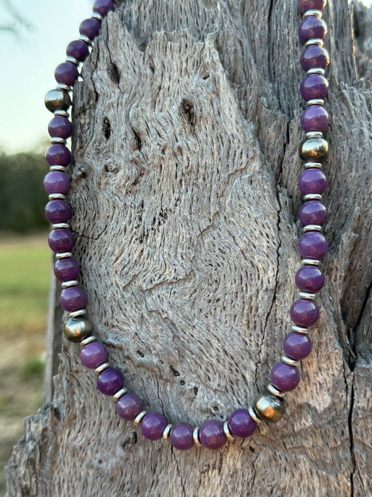 The Plum Orbit Beaded Necklace