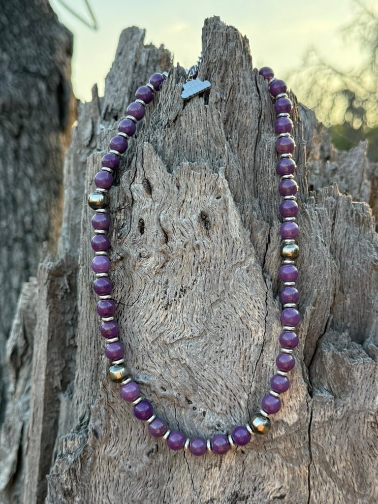 The Plum Orbit Beaded Necklace