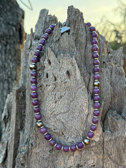 The Plum Orbit Beaded Necklace