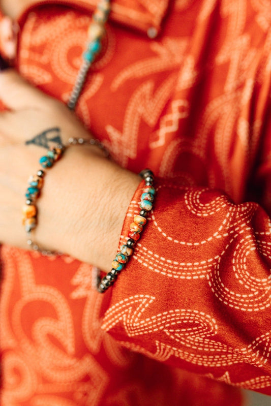 Triple Shot Spiny Oyster Beads Bracelet