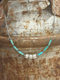 Turquoise And Dice Slot Necklace