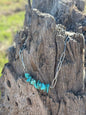 Turquoise Chips Paperclip Chain Bracelet