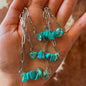 Turquoise Chips Paperclip Chain NecklaceTurquoiseOS