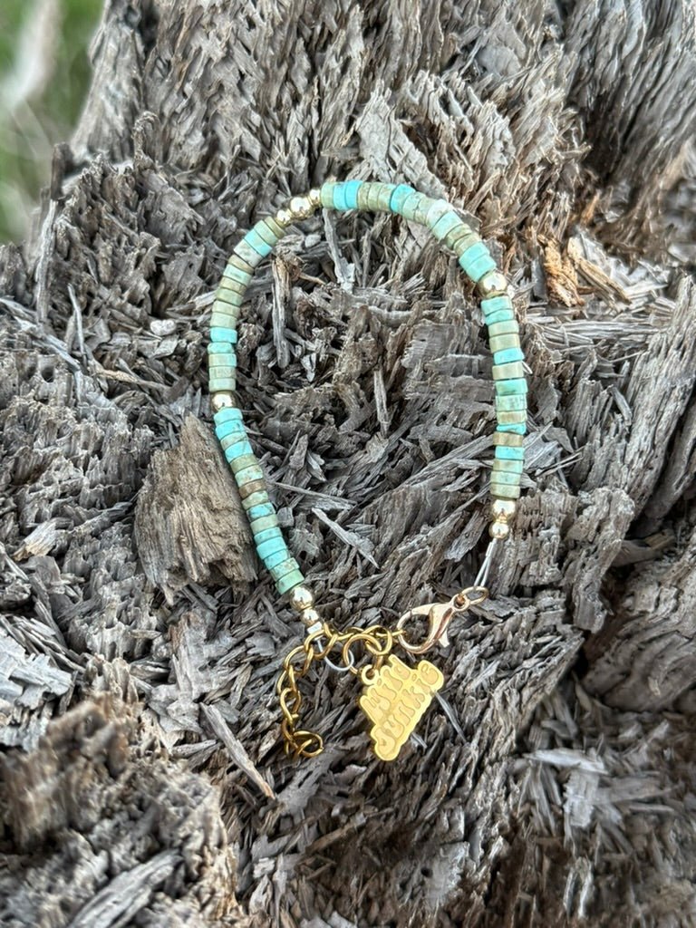 Turquoise Trail Heishi Beaded Bracelet