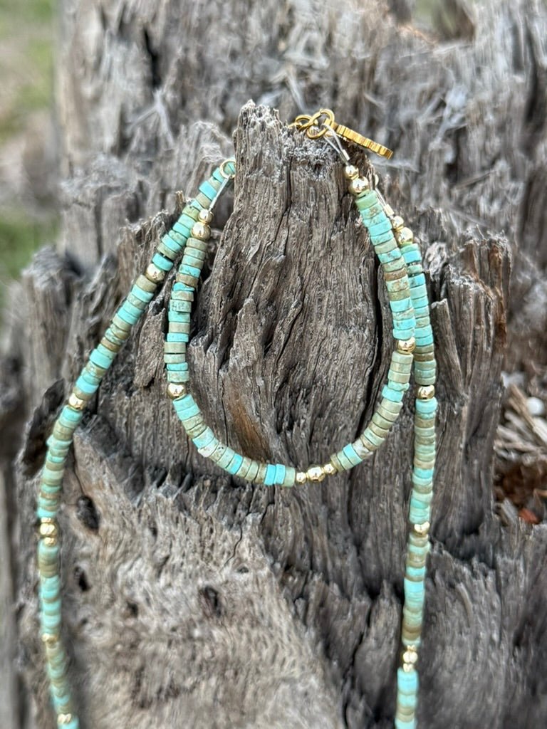 Turquoise Trail Heishi Beaded Bracelet