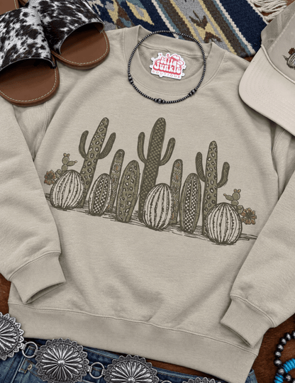 Western Cactus Garden Graphic SweatshirtSandS
