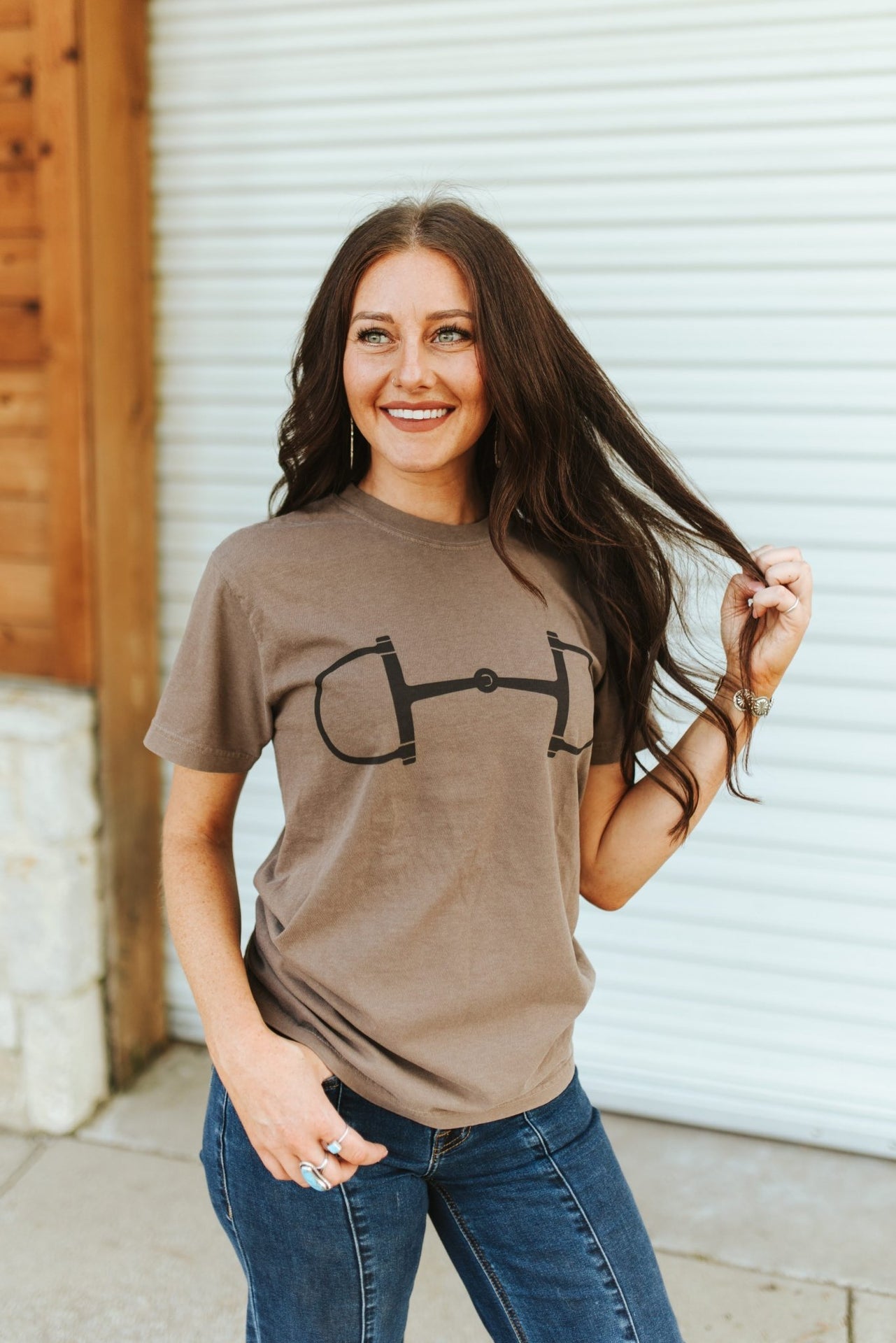 Western Horse Bit Graphic TeeEspressoS