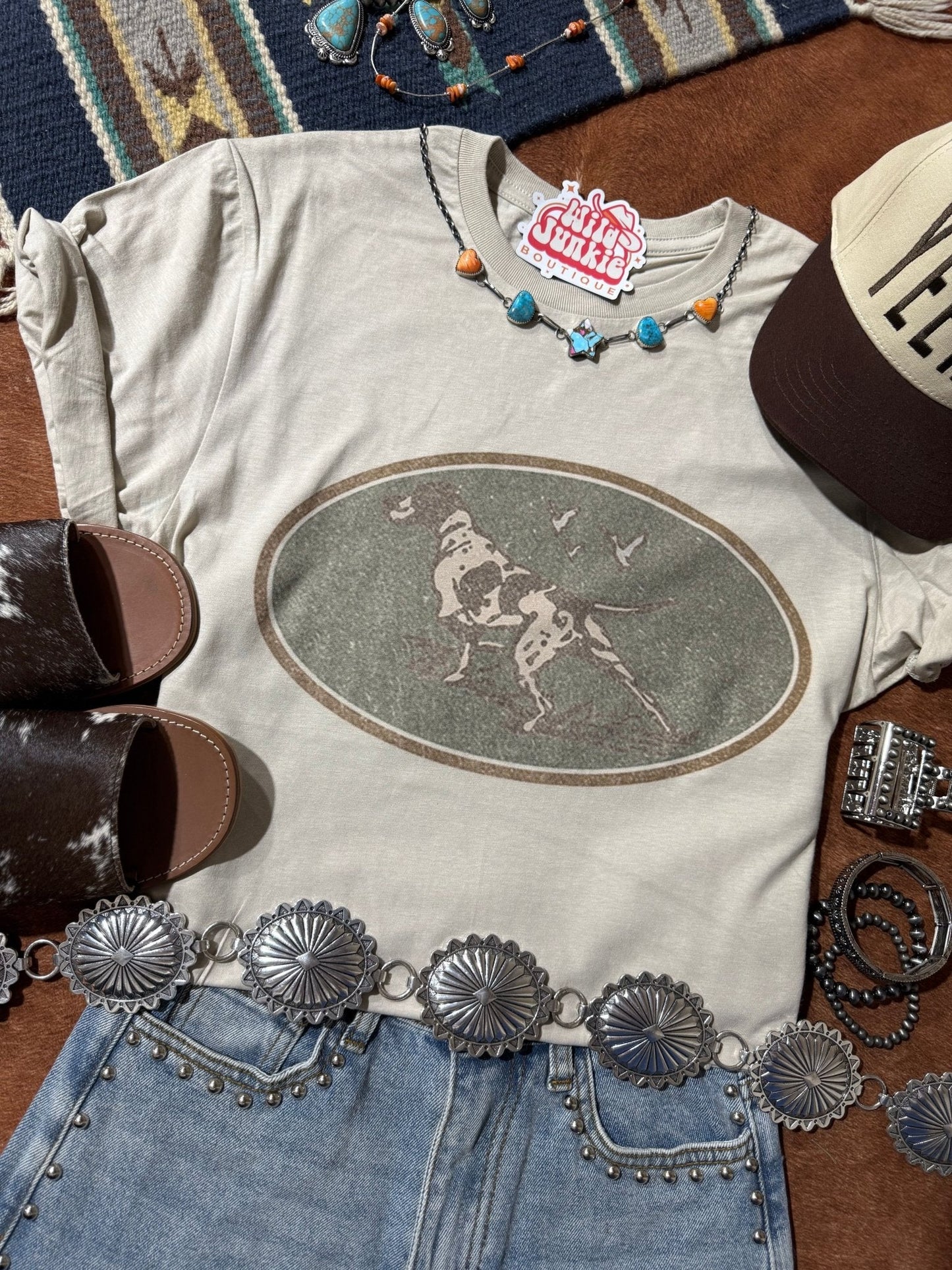 Western Hunt Dog Graphic TeeCementS