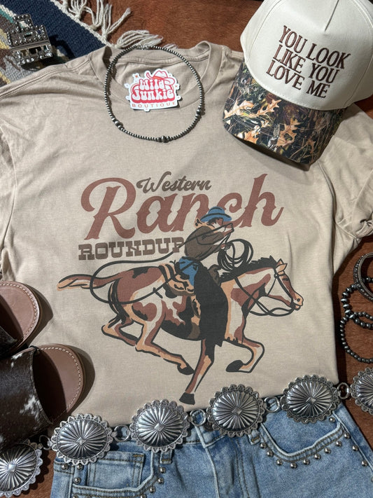 Western Ranch Round Up Graphic TeeTanS