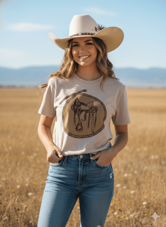 Western Saddle Graphic TeeCementS