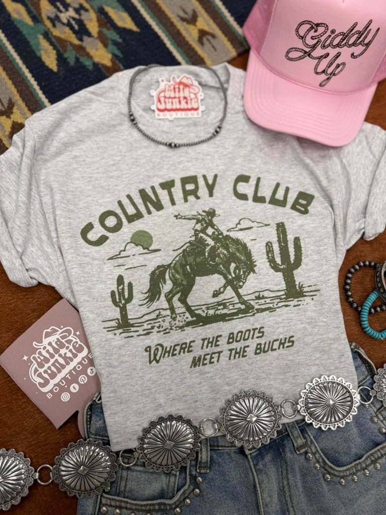 Where The Boots Meet The Bucks Graphic TeeLight AshS