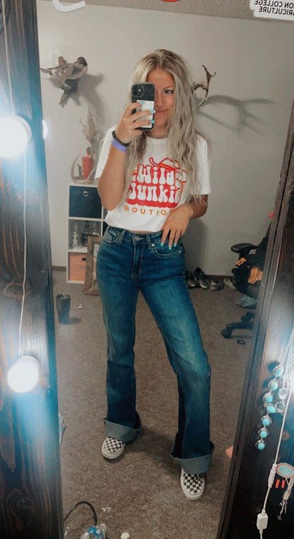 Wild Junkie Graphic Logo TeeWhiteS