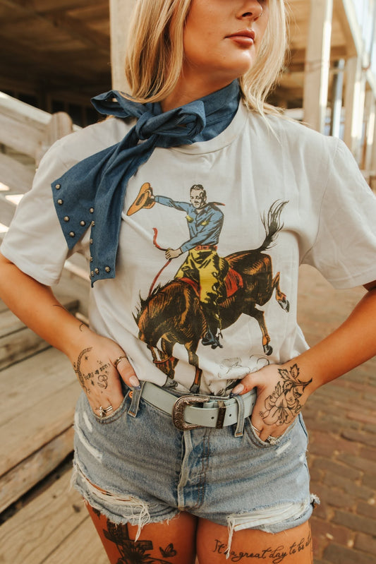 Wild Rider Graphic TeeCool GreyS