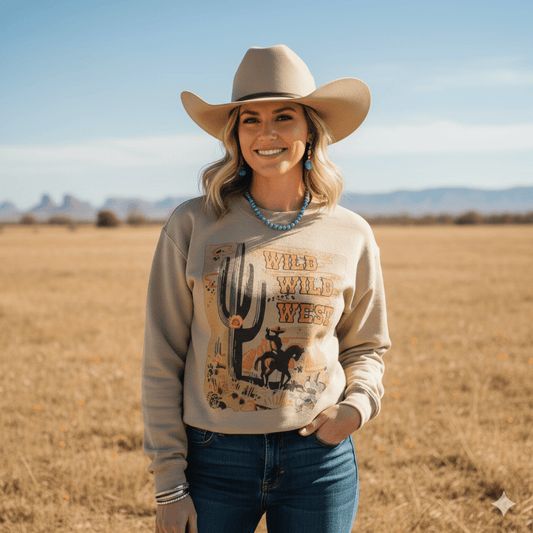 Wild West Cactus Graphic SweatshirtSandS