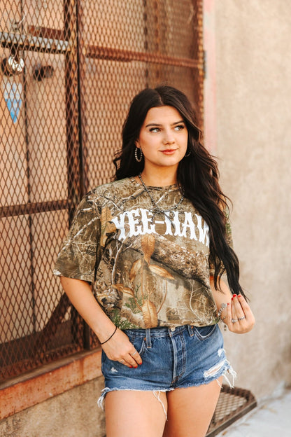 Yee - Haw Tree Camo Graphic TeeTree CamoS