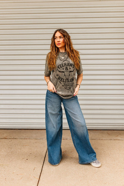 Yeehaws And Hellnaws RealTree Camo Graphic TeeHardwood CamoS